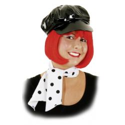 Halsdoek Wit zwarte stippen