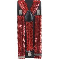 Paillettenbretels Rood