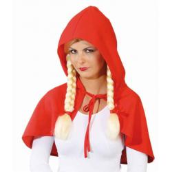 Cape met capuchon rood