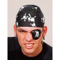 Piratendoek zwart met Doodshoofd