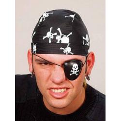 Piratendoek zwart met Doodshoofd