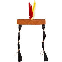 Indiaanse Hoofdband met vlechten