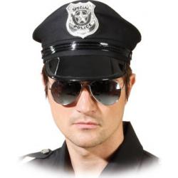 Politiebril met zilver rand