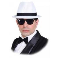 Gangsterhoed Wit met strepen