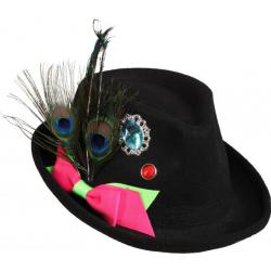 Bayernhoed met veren zwart