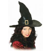 Heksenhoed zwart met gesp