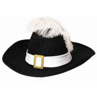 Musketierhoed Zwart met witte band