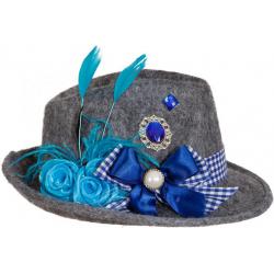 Traditionele Hoed Grijs Blauw