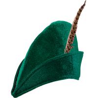 Jagershoed groen met veren