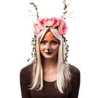 Haarstuk Gewei Wit met bloemen