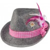 Traditionele Hoed Grijs/roze