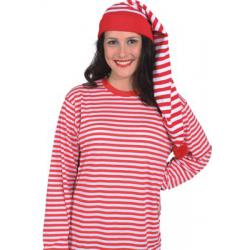 Slaapmuts Rood/Wit