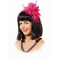 Haarstuk met veren Roze