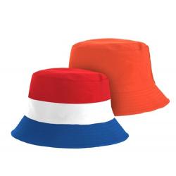 Bucket hat r/w/b/o (One size, omkeerbaar)