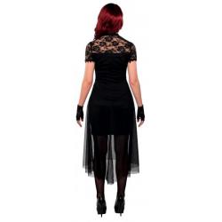 Gothic-Jurk Vokuhila Zwart