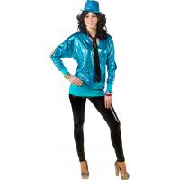 Wrap-shirt, turquoise