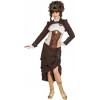 Steampunk gelaagde rok, bruin