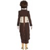 Steampunk gelaagde rok, bruin