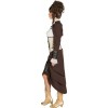 Steampunk gelaagde rok, bruin