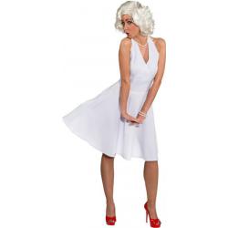 Neckholderdress wit