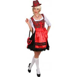 Dirndl Jurk Zwart-Rood 