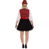 Dirndl Jurk Zwart-Rood 