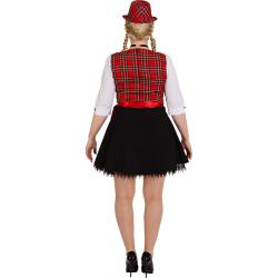 Dirndl Jurk Zwart-Rood 