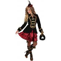Luxe Piratenpak Vrouw Bordeaux