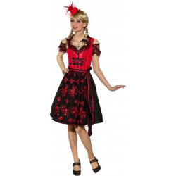 Dirndl Rood-Zwart