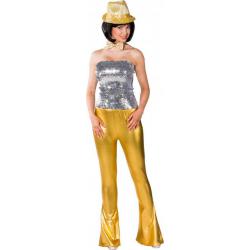 Broek wijde pijpen, goud