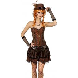 Steampunk Korset Bruin-Oudgoud