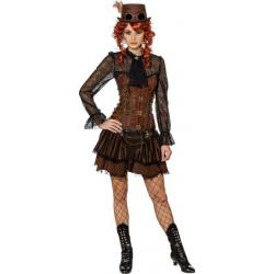 Steampunk Korset Bruin-Oudgoud