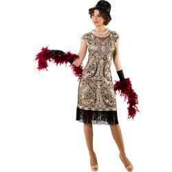 Roaring Twenties Jurk Beige