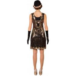 Roaring Twenties Jurk Zwart-Goud