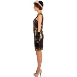 Roaring Twenties Jurk Zwart-Goud