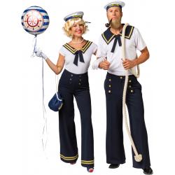 Broek met wijde Pijpen Marine
