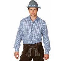 Overhemd Blauw Wit geblokt