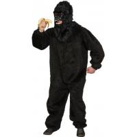 Plucheoverall zwart