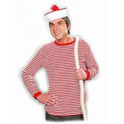 Pullover rood/wit