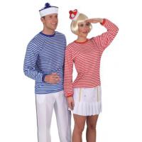 Pullover blauw/wit