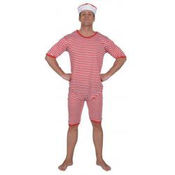 Badpak rood/wit