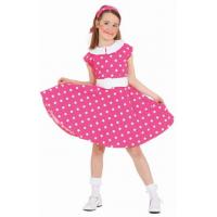 Rock'n Roll jurk paars/wit