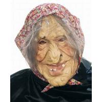 Masker Heks met Hoofddoek en haren.