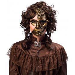 Steampunk masker Brons