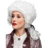 Pruik Barock met staart, wit