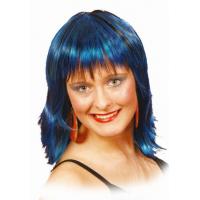 Dames Pruik Gelaagd Blauw