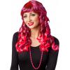 Pruik Langhaar Neon Pink/Zwart