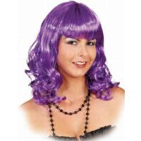 Dames Pruik Gekruld Lila