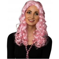 Lokkenpruik Middenscheiding Roze