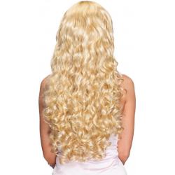 Dames Pruik extra Lang Gekruld Middelblond